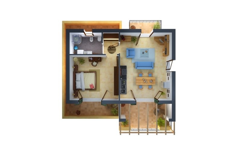 DAB21 Двух- и трёхкомнатные апартаменты в новом жилом комплексе в Лидо ди Езоло в непосредственной 