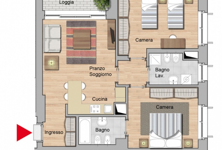 AAU58 качественная чистовая отделка! двух-трёх-четырёхкомнатные квартиры в Милане,новостройка